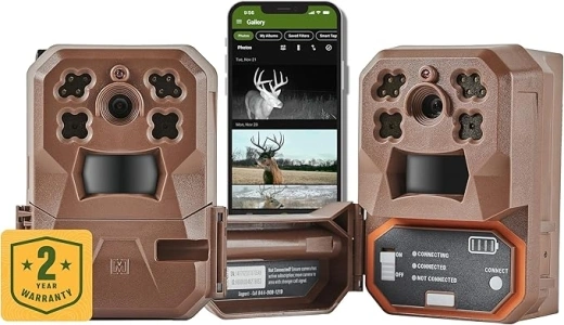 Moultrie Edge Cellular Trail Camera - Auto Connect - Nationwide Coverage - HD Video-Audio - Built in Memory - Cloud Storage - 80 ft Low Glow IR LED Flash