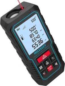 Laser Measure Device, MiLESEEY 229ft Digital Laser Tape Measure with Upgrade Electronic Angle Sensor, ±2mm Accuracy, Area Measurement,Volume and Pythagoras, 2