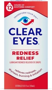 Clear Eyes Redness Relief Lubricant Redness Relief Eye Drops, 0.5 oz