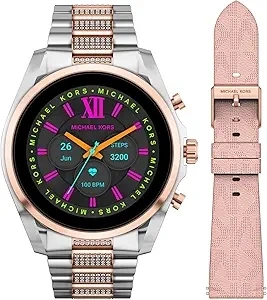 Michael Kors Men's or Women's Gen 6 44mm Touchscreen Smart Watch with Alexa Built-In, Fitness Tracker, Sleep Tracker, GPS, Music Control, Smartphone Notifications (Model: MKT5137V)