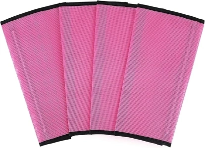 Fly Boots for Horses Set of 4, Breathable Plastic Mesh Fly Boots (Pink, Medium Size)