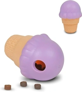 Brightkins Small Ice Cream Cone Treat Dispenser - Dog Toys, Treat Dispenser for Dogs