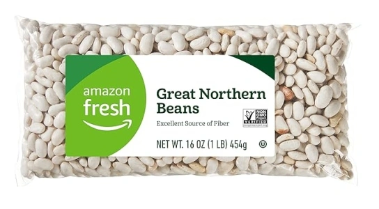 Amazon Fresh, Great Northern Beans, Whole, 16 Oz