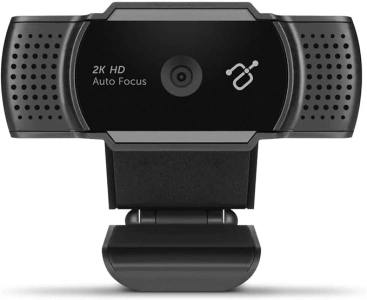 Aluratek 2K HD Webcam with Dual Stereo Noise Cancelling Mics, Auto Focus and Low Light Correction, Built-in Tripod Mount, Universally Compatible