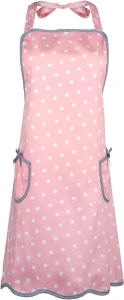 G2PLUS Cotton Aprons for Women with 2 Pockets, Polka Dot Apron, Great for Home Cooking, Baking, Gardening (Adult Women)