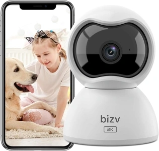 2K HD Pan/Tilt Smart Indoor Security Camera, WiFi Cameras for Home Security with Two-Way Audio,2.4GHz with Night Vision,AI Human Detection,Two Way Audio,SD Card & Cloud Storage (Q2)