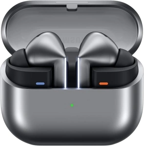 SAMSUNG Galaxy Buds 3 Pro AI True Wireless Bluetooth Earbuds, Noise Cancelling, Sound Optimization, Real-Time Interpreter, Redesigned Comfort Fit, Silver [US Version, Amazon Exclusive 2Yr Warranty]