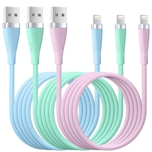 iPhone Charger 3Pack 6FT [Apple MFi Certified] iPhone Charger Cord USB to Lightning Cable 6FT Fast Charging Cord Compatible with iPhone 14 13 12 11 Pro Max XR XS X 8 7 6 Plus SE iPad(Multi-Color)