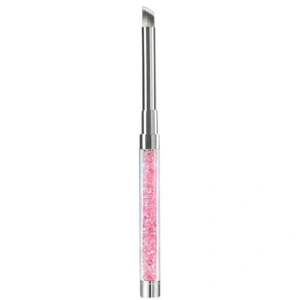 Small Gradient Ombre Nail Brush, Nail Ombre Brush, Nail Art Brushes, Glitter Sprinkle Dip Powder Brush, Nail Art Clean Up Brushes, Smudger Eyeshadow Brush NEW (PinkShiny 1PK, Small)