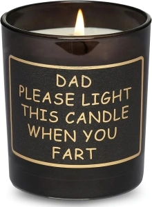 Dad Gifts from Daughter Son Father's Day Gift for Dad Funny Unique Fathers Day, Birthday Gifts Sandalwood Scented Candles (10oz) (DAD When You Fart, Sandalwood)