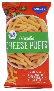 Barbaras Bakery, Puffs Cheese Jalapeno, 7 Ounce