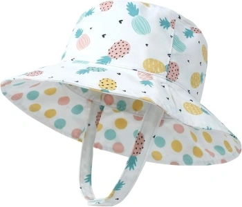 Baby Sun Hat Print Pattern Reversible Kids Boy Girls hat UPF 50+ Sun Protection Beach Bucket Hat Wide Brim