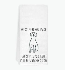 EXUQO Dog Gifts for Women,Gifts for Dog Lovers Women,Dog Themed Kitchen Towels,Funny Dog Hand Towels Tea Towels Dish Towels,Decorative Dog Hand Towels for Kitchen,(White Kitchen Towels)