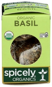 Spicely Organic Basil 0.1 Oz Certified Gluten Free