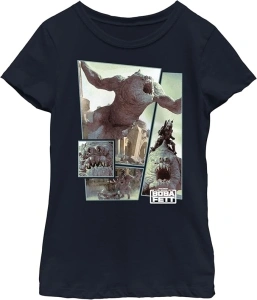 STAR WARS Girl's The Book of Boba Fett Rancor Attack T-Shirt