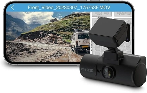 Type S S402 PRO 2-Channel Dash Cam with IR | 4K Front & 2K Cabin View | Optional 1080p Rear Camera | Enhanced Night Vision | Secure Mount | 24-Hr Surveillance | Wi-Fi & App Connectivity