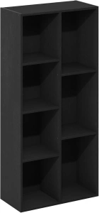 Furinno Luder 7-Cube Reversible Open Shelf, Blackwood