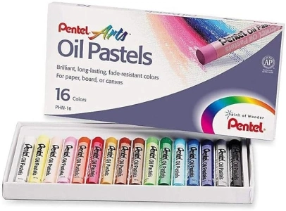 Pentel Arts Oil Pastels, 16 Color Set (PHN-16)