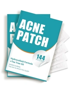 Acne Pimple Patch, Hydrocolloid Acne Patch with Tea Tree Oil, Invisible Acne Spot Treatment, Zit Patch, Blemish Cover, Two Sizes, Vegan, Cruelty Free (144 Count (Pack of 2))