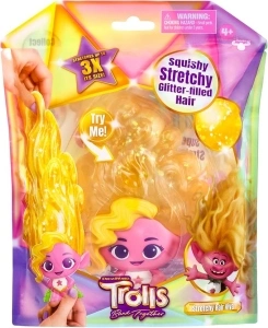 Magic Mixies DreamWorks Trolls Band Together Squishy, Stretchy Glitter-Filled Hair Doll - Stretchy Hair Viva