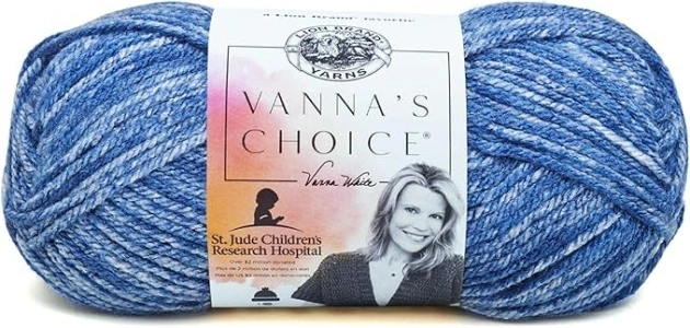 Lion Brand Yarn (1 Skein) Vanna's Choice Yarn, Denim Mist