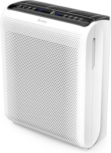 AROEVE Air Purifiers For Home Large Room Up to 1395 Sq Ft with Air Quality Sensors, Washable Filters, Filters Pet Dander, Pollen, Smoke, Dust for Bedroom Office, MK07 White