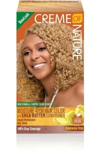 Creme of Nature Moisture Rich Hair Color Kit, C43 Lightest Blonde, 1 Application