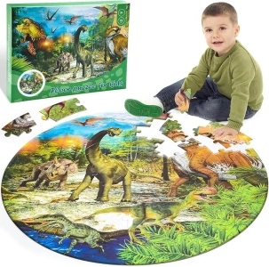 Floor Puzzles for Kids Ages 3-8, Dinosaur Jigsaw Puzzle for Kids Dinosaur Toys for Ages 2-4,5-7,Preschool Educational Games 3-8 Year Old Boy Girl Birthday Gift Ideas