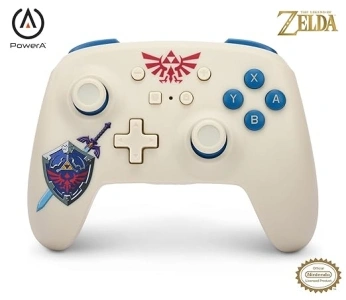 PowerA Wireless Nintendo Switch Controller - Legend of Zelda Sworn Protector, tears of the kingdom, AA Battery Powered (Battery Included), Pro Controller for Switch, Advanced Gaming Buttons, Officially Licensed by Nintendo