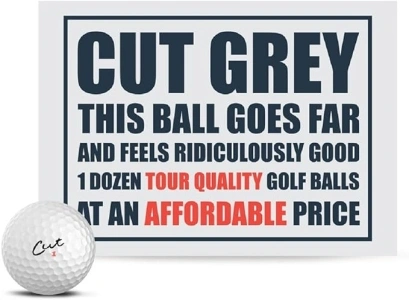 Cut Golf Cut Grey Golf Balls, White