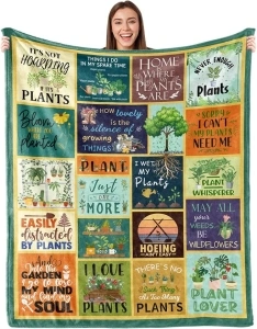 Gardening Gifts for Women, Gifts for Plant Lovers, Plant Gifts for Plant Lovers, Plant Gifts Mom Lady Blanket 60”x50”