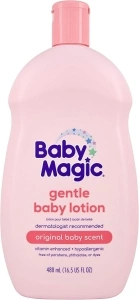 Baby Magic Gentle Baby Lotion, Vitamins & Aloe, Free of Parabens, Phthalates, Sulfates and Dyes, Camellia Oil & Marshmallow Root Original Scent, 16.5 Fl Oz