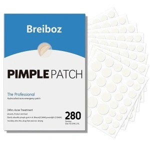 Pimple Patches for Face, Hydrocolloid Acne Patches, Zit Patches for Day and Night Invisible with Tea Tree, Salicylic Acid & Cica Oil-280 Patches,5 Size,2 Thickness