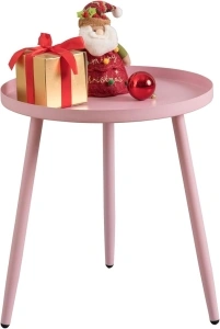 AOJEZOR Kid's Bedroom Sets,Side Table,End Tables for Living Room,Round End Tables for Small Spaces,Pink