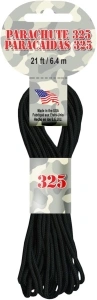 PEPPERELL BRAIDING PARA2124 Paracord 325 21', Black