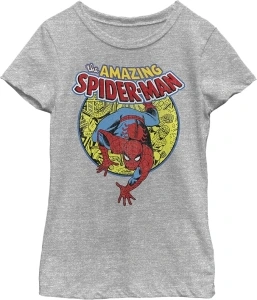 Fifth Sun Marvel Universe Urban Hero Girl's Heather Crew Tee