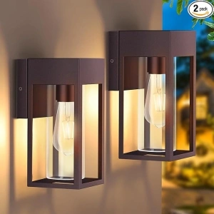 Modern Outdoor Wall Lights, Exterior Waterproof with Oil-Rubbed Bronze Finish Wall Light Fixtures, Mounted Lighting for Patio Entryway Hallway