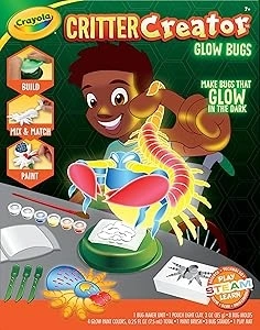 Crayola Glow in The Dark Critter Creator, Clay Bug Toy Kit for Kids, Fake Bug Molds, Includes Crayola Clay & Paint, Gift for Kids, Ages 7+