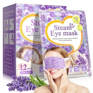 Steam Eye Mask - Lavender Eye Steam Mask for Dry Eyes 12Pairs - Disposable Heated Eye Mask Self Heating - Eye Care for Dark Circles and Puffiness