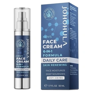 Face Cream 6-in-1 for Men: Face Moisturizer Suitable for Anti Aging Daily Face Care - Cream for Males Skin Care 1.7oz