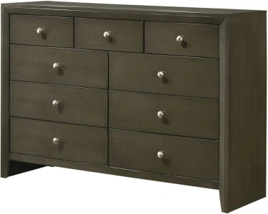 Acme Ilana Rectangular Wooden Dresser with 9 Drawers in Gray