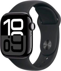 AppleApple Watch Series 10 (GPS) 42mm Aluminum Case with Black Sport Band - S/M - Jet BlackModel:MWWE3LW/ASKU:6572678Release Date:09/20/2024