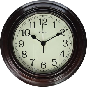 Westclox 33883P Wall Clock, Brown