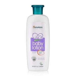 Himalaya Baby Lotion with Olive Oil and Almond Oil, Free from Parabens, Mineral Oil & Lanolin, Dermatologist Tested, 6.76 oz (200 ml)