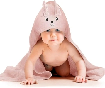 Hooded Towel for Babies and Toddlers | Ultra Soft 100% Cotton Blend | Hooded Baby Bath Towel | Baby Bath Essentials | Towel with Sweet Animal Prints