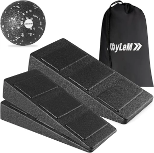 Jhylem Slant Board for Squats & Calf Stretching - Squat Wedge, Balance Foam: Exercise Equipment for Balance, Ankle Mobility Board & Physical Therapy Equipment – Incline Foot & Giboard Balance Board