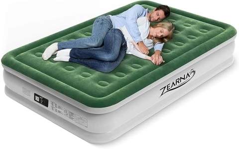 Air Mattress Queen with Built in Pump - Upgraded Blow Up Bed, 2 Mins Quick Self Inflatable with Double Air Chamber, 16