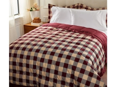 Northern Nights 650FP Cotton Printed Plaid Down Blanket