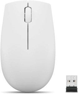 Lenovo 300 Wireless Mouse – Computer Mouse for PC, Laptop with Windows – Ambidextrous Design – 2.4 GHz Nano USB Receiver – 12 Month Battery Life