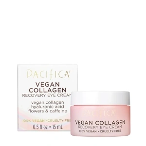 Pacifica Beauty, Vegan Collagen Overnight Recovery Eye & Face Cream, Hyaluronic Acid, Caffeine, Vitamin C & E, Hydrating & Moisturizing Skin Care for Aging and Dry Skin, 15ml - 0.5 fl oz